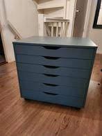 Ikea Ladeblok Alex - grijs/groen - 6 Lades, Huis en Inrichting, Kasten | Ladekasten, Ophalen, 5 laden of meer, 50 tot 100 cm, Zo goed als nieuw