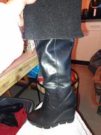 Overknee laarzen ZGAN - 2 manieren te dragen!, Ophalen, Hoge laarzen, Zwart, Zo goed als nieuw