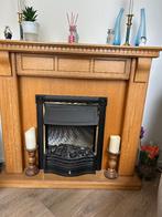 elekriche kachel - open haard kunst met kolen, Huis en Inrichting, Haarden, Ophalen, Zo goed als nieuw, Vrijstaande haard, Houthaard
