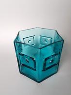 Dartington glas retro vintage design ijsvogel hexagonale vaa, Ophalen of Verzenden