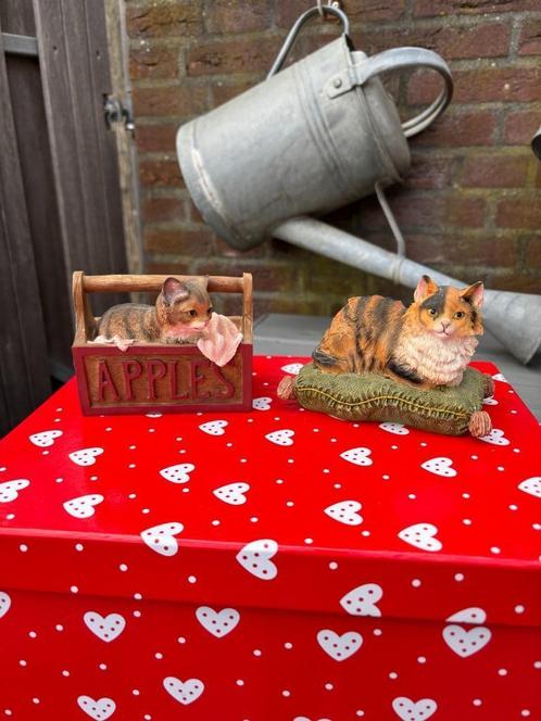 Francien's kattenbeeldjes 5 stuks, Verzamelen, Beelden en Beeldjes, Zo goed als nieuw, Dier, Ophalen