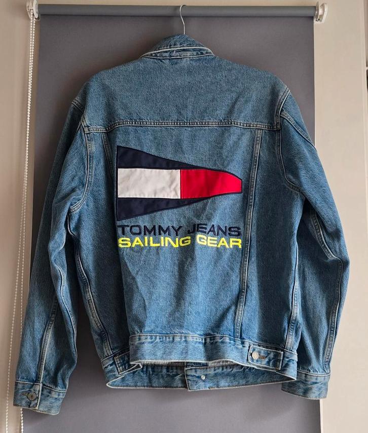 Tommy Jeans Sailing Gear Vintage Denim Jacket – Maat M, Kleding | Heren, Jassen | Zomer, Zo goed als nieuw, Blauw, Ophalen of Verzenden