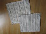 Ikea - twee kussenhoesjes Elvida - beige/pastel gestreept, Ophalen of Verzenden, Zo goed als nieuw, Beige, Vierkant