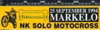 Sticker: NK Solo Motocross 1994 - Markelo, Ophalen of Verzenden, Zo goed als nieuw, Auto of Motor