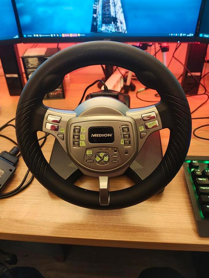 Medion Racestuur, Computers en Software, Joysticks, Zo goed als nieuw, Ophalen of Verzenden