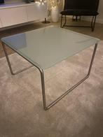 Glazen Salontafel met Metalen Frame, Ophalen, 50 tot 100 cm, Vierkant, Nieuw