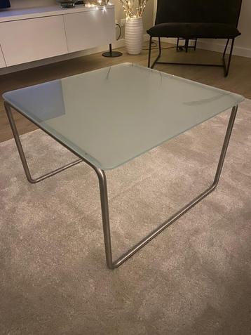 Glazen Salontafel met Metalen Frame beschikbaar voor biedingen
