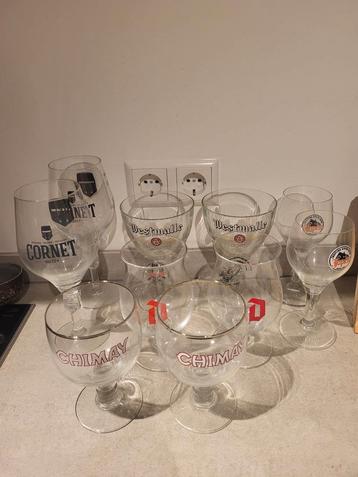 Bierglazen Cornet, Duvel, Westmalle, Jopen & Chimay