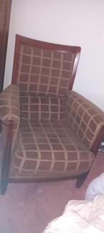 Twee Fauteuils: Geruit & Effen - Apart te Koop, Huis en Inrichting, Fauteuils, Ophalen