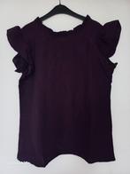 Elegante maroon ruchesleeblouse met gepofte mouwen!, Kleding | Dames, Tops, Verzenden, Paars, Nieuw, Korte mouw