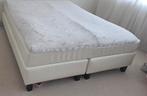 Boxspring bed met matras - Tweepersoons, Ophalen, Wit, Tweepersoons, Zo goed als nieuw