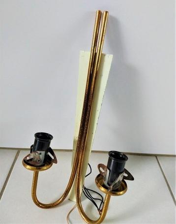 vintage wandlamp voor 2 kelken -met trekschakelaar -Jaren50 beschikbaar voor biedingen