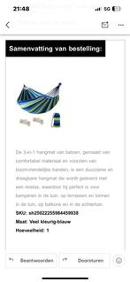 1- persoons hangmat nieuw, Tuin en Terras, Opvouwbaar, Nieuw, Ophalen of Verzenden, Eenpersoons