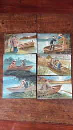 Romantische serie 6 kaarten.Relief,,veel goudopdruk.Antiek., Verzamelen, Ophalen of Verzenden, Voor 1920, Overige thema's