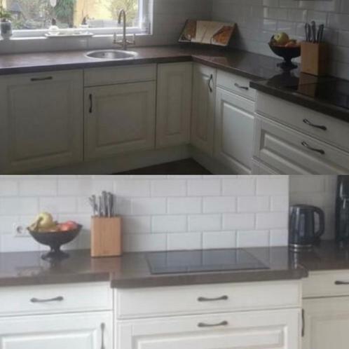 Composiet graniet aanrechtblad  2,5 x 3 m., terrazzo rood, Huis en Inrichting, Keuken | Keukenelementen, Zo goed als nieuw, Minder dan 100 cm