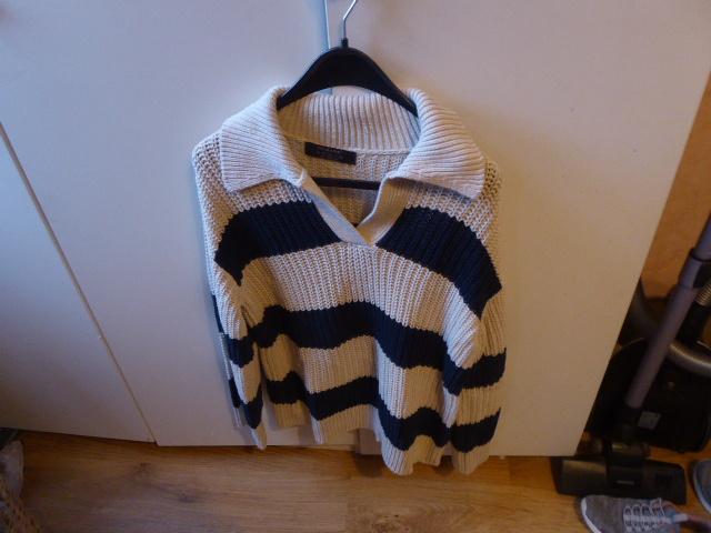lekkere warme trui beige / blauw gestreept mt S Primark, Overige kleuren, Primark, Ophalen of Verzenden, Maat 36 (S)