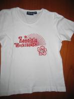 Wit shirt, 128, alive, Kinderen en Baby's, Kinderkleding | Maat 128, Ophalen of Verzenden, Zo goed als nieuw, Meisje, Shirt of Longsleeve