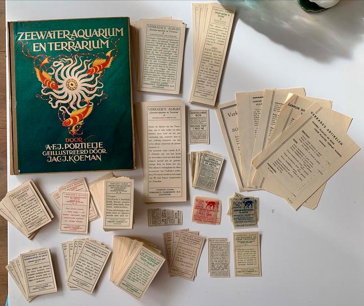 Verkade album Zeewateraquarium en Terrarium & veel losse, Boeken, Prentenboeken en Plaatjesalbums, Zo goed als nieuw, Ophalen of Verzenden
