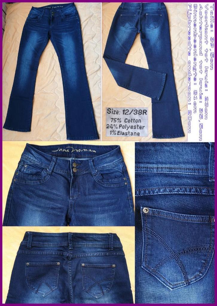 JANE NORMAN donkerblauwe jeans broek maat 38, Kleding | Dames, Spijkerbroeken en Jeans, Zo goed als nieuw, W30 - W32 (confectie 38/40)
