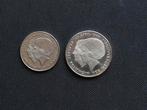 Rijksdaalder en Gulden Dubbelekop.  Uit 1980, Postzegels en Munten, Munten | Nederland, Ophalen of Verzenden, Koningin Beatrix