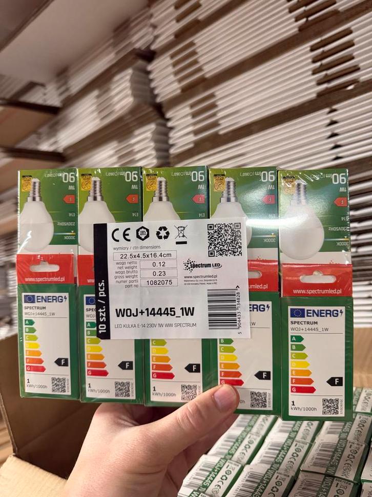 750 stuks Spectrum LED Lamp E14 1W Warm Wit, Huis en Inrichting, Lampen | Hanglampen, Nieuw, Minder dan 50 cm, Glas, Ophalen of Verzenden