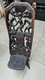 AFRIKAANSE KONINGSTOEL HANDGESNEDEN HARDHOUT, Ophalen of Verzenden