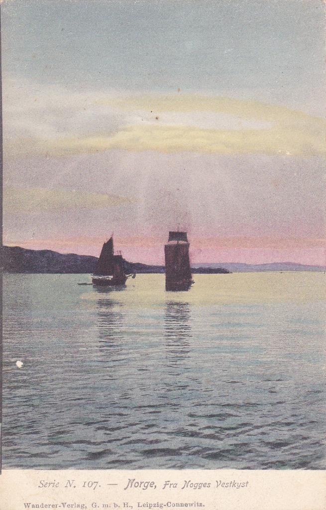 A134 Noorwegen - Fra Nogges Vestkyst, Verzamelen, Ansichtkaarten | Buitenland, Ongelopen, Overig Europa, Voor 1920, Verzenden