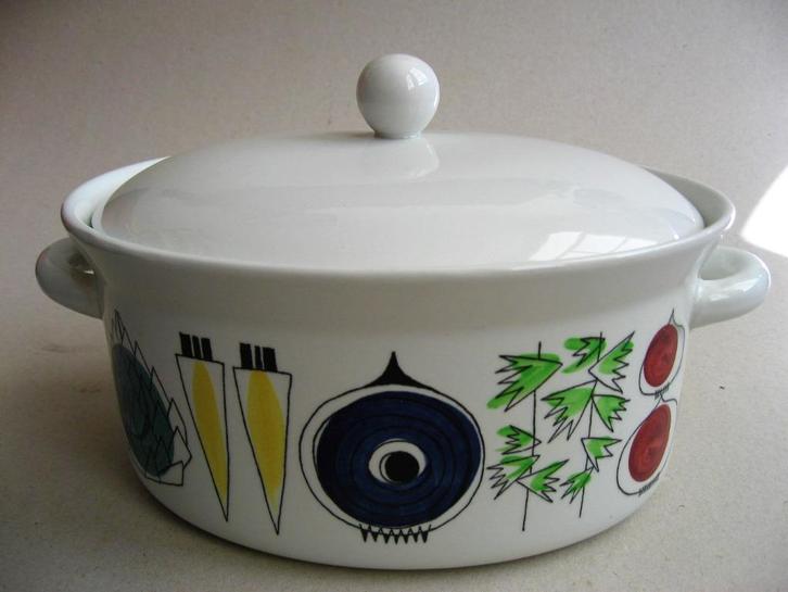 Retro: Zweeds design Picknick Rohrstrand ovenschaal, 1956, Antiek en Kunst, Antiek | Keramiek en Aardewerk, Ophalen of Verzenden