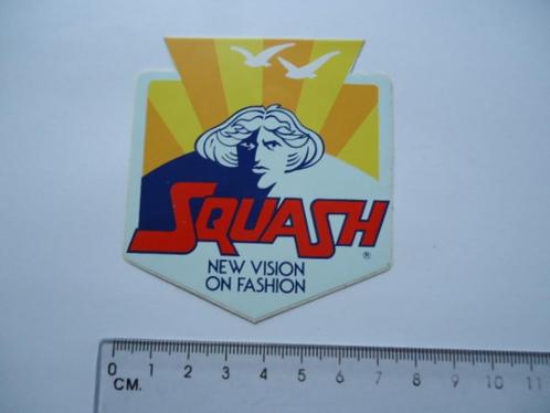 sticker SQUASH fashion mode label merk retro vision, Verzamelen, Stickers, Zo goed als nieuw, Overige typen, Verzenden