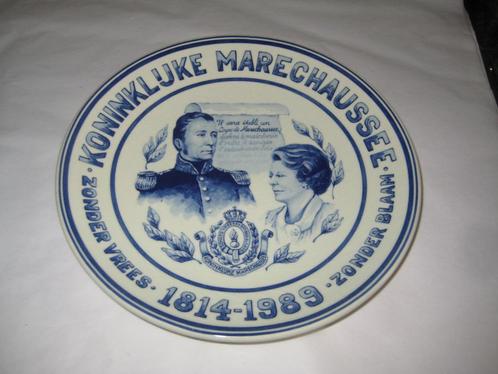 jubileumbord koninklijke marechaussee 1814-1989 (beatrix), Verzamelen, Militaria | Algemeen, Marechaussee, Nederland, Ophalen of Verzenden