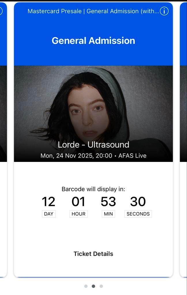 Ruilen Lorde Ultrasound Amsterdam tickets 24 nov voor 25 nov, Tickets en Kaartjes, Concerten | Pop, Eén persoon, November