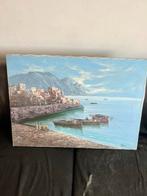 Scuola italiana (XX) - Paesaggio in costiera amalfitana, Antiek en Kunst, Kunst | Schilderijen | Klassiek, Ophalen