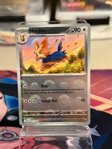 Herdier Pokeball Reverse Holo - 075/086 White Flare Pokemon beschikbaar voor biedingen