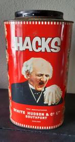 Vintage antiek winkelblik Hacks hoestpastilles, Verzamelen, Blikken, Ophalen of Verzenden, Gebruikt, Overige, Overige merken