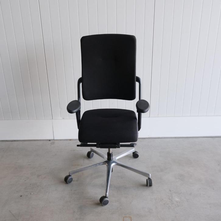 Grahl Xenium Bureaustoel, Zwarte stof, Chroom onderstel, Huis en Inrichting, Bureaustoelen, Gebruikt, Bureaustoel, Zwart, Ergonomisch