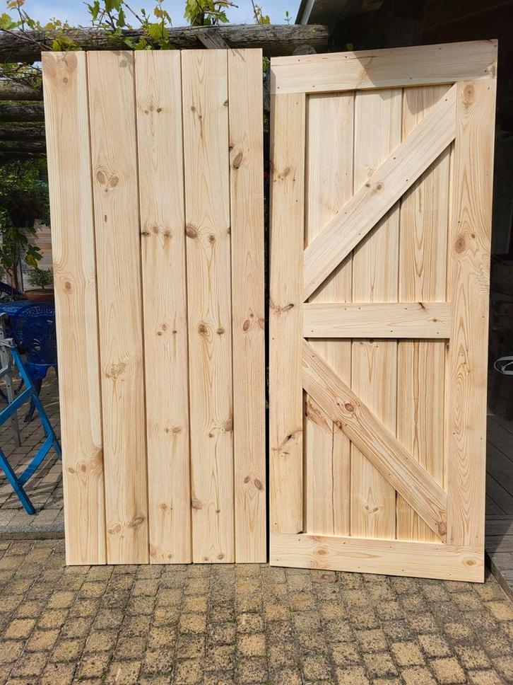 Grenen binnen deur, Doe-het-zelf en Verbouw, Deuren en Horren, Binnendeur, 200 tot 215 cm, Ophalen of Verzenden