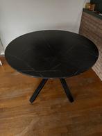 Zwarte ronde ikea Mariedamm tafel, Huis en Inrichting, Tafels | Eettafels, Ophalen, Gebruikt, 50 tot 100 cm, 100 tot 150 cm
