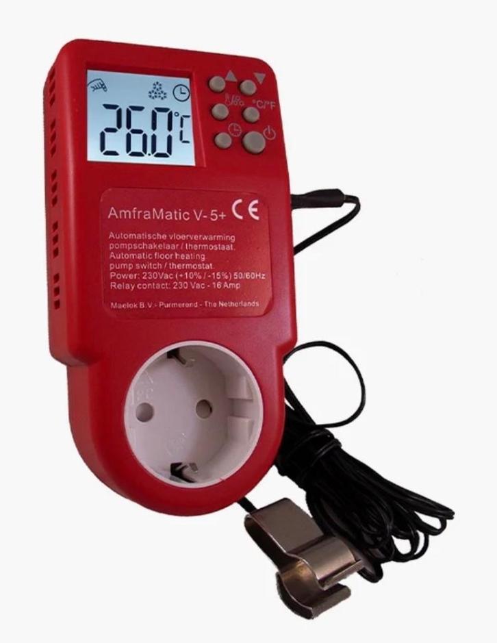 AmfraMatic-V-5 instelbare pompschakelaar met LCD, Doe-het-zelf en Verbouw, Verwarming en Radiatoren, Zo goed als nieuw, Overige typen
