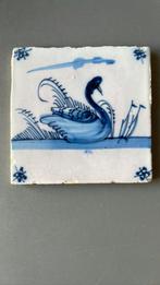 Delfts blauwe tegel met zwaan, Ophalen of Verzenden