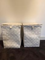 Witte Wasmand/Opbergmanden Set, Ophalen, 50 tot 100 cm, 50 tot 75 cm, Zo goed als nieuw
