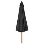 Parasol met houten paal 330 cm antraciet, Tuin en Terras, Parasols, Adb, Nieuw, Ophalen of Verzenden, Bdb