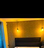 Hoofdbord groot antraciet 2 delen, Ophalen, Gebruikt, Tweepersoons, 190 cm of minder