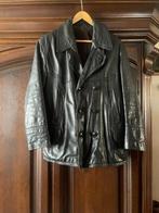 Leren NS monteursjas, Ophalen, Zo goed als nieuw, Zwart