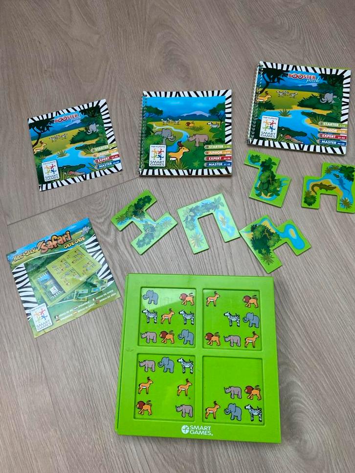 Smart Games Safari + Boosterpack, Kinderen en Baby's, Speelgoed | Kinderpuzzels, Gebruikt, 6 jaar of ouder, Minder dan 10 stukjes