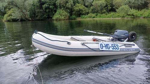 Quicksilver 340 airdeck met yamaha 15pk, Watersport en Boten, Rubberboten, Zo goed als nieuw, Quicksilver, Airdeck, Minder dan 70 pk