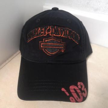 Harley pet, cap, B&S Phantom Logo, zwart/oranje, nieuw. beschikbaar voor biedingen