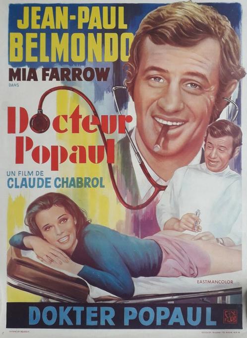 JEAN PAUL BELMONDO🎬DOCTEUR POPAUL>MIA FARROW>CLAUDE CHABROL, Verzamelen, Posters, Gebruikt, Film en Tv, A1 t/m A3, Rechthoekig Staand