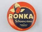 Blikje Ronka Schoencreme met afbeelding klederdracht, Ophalen of Verzenden, Gebruikt, Overige, Overige merken
