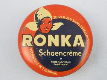 Blikje Ronka Schoencreme met afbeelding klederdracht  beschikbaar voor biedingen