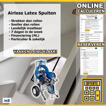 Professioneel Latex Spuitwerk || Online offerte & reserveren beschikbaar voor biedingen